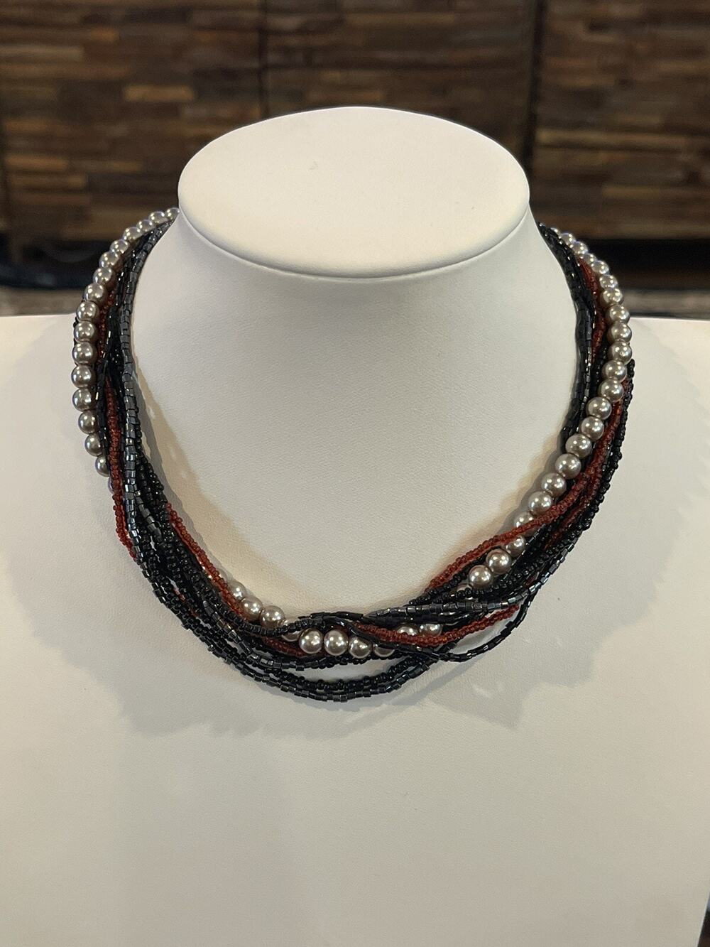 Vintage Pearl Beaded Necklace - Estate